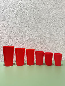 Red Series Plastic Cups Musical Percussion Proof Drop Resistant Stacking Song And Dance Prop Cups Travel Wash Cup Accessories