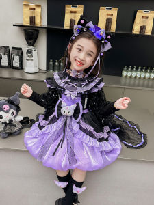 ชุดกระโปรงเจ้าหญิงสไตล์โลลิต้า Kawaii สำหรับเด็กผู้หญิง ชุดกระโปรงยาวปานกลาง แขนยาว กระโปรงทรงเอ ชุดกระโปรงสองชิ้น