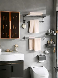 osens【จัดส่งจากกรุงเทพ】ชั้นวางผ้าขนหนู ไม่เจาะรู สําหรับห้องน้ําแขวนผ้าเช็ดตัวติดผนังที่แขวนผ้าในห้องน้ำ