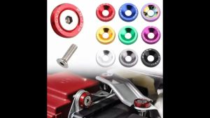 10pcs/Pack M6 JDM Style Fender Washers Aluminum Alloy Washers And Steel Bolts Integra Gasket