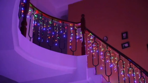 Solar Icicle Curtain Light Christmas Lights Outdoor Waterproof Eaves Decor for Outdoor Curtain Wedding Party Hallowee Stair Decor