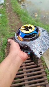 Forged merah biru Topscreet Tutup Kipas mio sporty ngcarbonpart