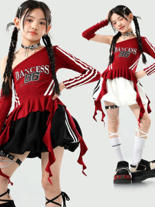 XINGYULI | Girls Jazz and Hip-Hop Performance Outfit Red