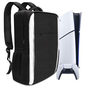 Backpack for PS5 Console Full Protection PS5 Carrying Case Travel Bag Large Capacity PS5 Storage Bag for Dual Controllers