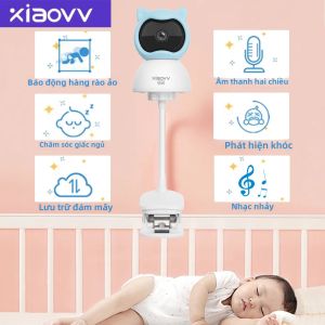 Máy Theo Dõi Trẻ Em WiFi 4MP Trong Nhà Với Âm Thanh Hai Chiều Phát Hiện Chuyển Động Tầm Nhìn Ban Đêm 360 Độ °   Camera An Ninh Gia Đình Xoay Tương Thích Với Ứng Dụng Di Động