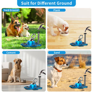 Heavy Duty Dog Tie out Stake for Camping 360° Swivel Anchor Portable Easy Install System for Large & Small Dogs up to 200 Lbs