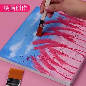 แปรงกระดานขนไนล่อน แปรงอาร์ตแบบขนนุ่ม แปรงกำจัดฝุ่น แปรงทาสีลาเท็กซ์อุตสาหกรรม เหมาะสำหรับสีอะครีลิค สี gouache และสีน้ำมัน