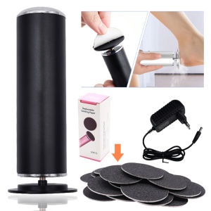 เครื่องขัดส้นเท้าไฟฟ้า พร้อมกระดาษทรายสำรอง 60 ชิ้น สำหรับดูแลเล็บเท้า ขจัดหนังด้าน บำรุงส้นเท้า เครื่องมือขัดเท้า