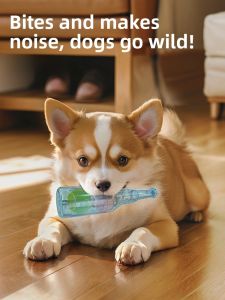 Durable Floating Rubber Dog Toy Wine Bottle Shaped Teeth Grinding Toy Intelligence Enhancing Chew Proof Toy for Large And Small Dogs