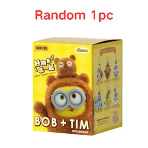 Bandai | 52toys Bob&Tim Minions Better Toggther Series Multiple Styles Cute Doll Keychain Decoration Trendy Toy Mystery Box Surprise Gift