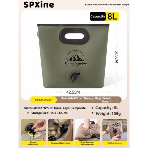 LUTUMEI | Portable Foldable Large Capacity Water Bag 8L