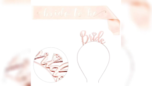 Bachelorette Party Bride To Be Bridal Shower Wedding Party Headband Shoulder Strap Banner 3in1Set