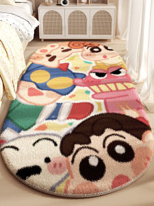 Thickened Faux Cashmere Bedroom Carpet Anti-Slip Easy to Maintain Plush Living Room Rug Dragon Core Brand Cartoon Style Home Decor