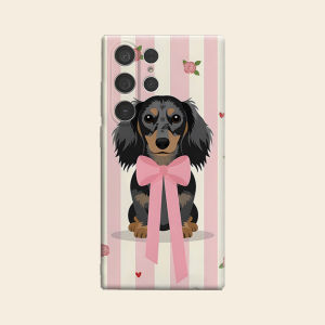 Bow Dachshund Luxury Fashion Full Lens Protective Case for Samsung Galaxy S26 S25 S24 A56 A36 Plus Ultra