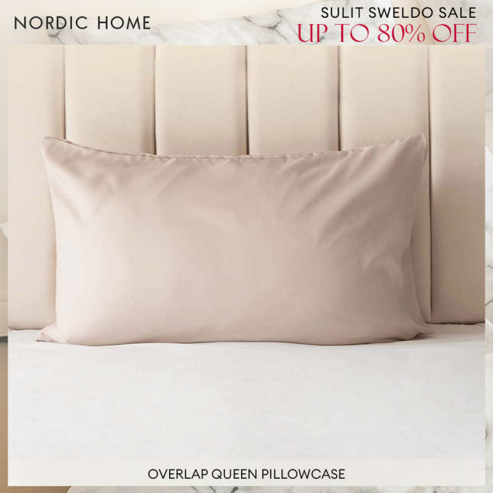 NORDIC HOME Pillowcase with Closed End Overlap Plain Collection (Queen 20x30) Lazada PH