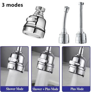 360° Rotating Faucet Sprayer Faucet Aerator Sink Sprayer Adjustable Kitchen Sink Tap Head Water Saving Extend Nozzle Accessories