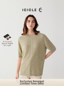 ICICLE | Silk Nylon Circle Yarn Pullover New Spring/Summer Knitwear