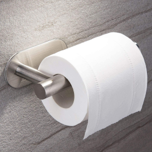 Stainless Steel Toilet Paper Holder Bathroom Towels Storage Hanger Toilet Tissue Holder Self-adhesive Wall-Mounted Holder for Bathroom Toilet Kitchen