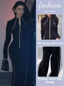 NUANPING | Bộ Áo Hoodie và Quần Thể Thao Thời Trang Hàn Quốc