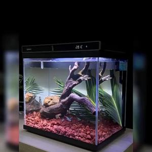 Fish Tank Set Aquarium Water Tank Fish Aquarium Small Fish Tank Table Top Fish Tank Set Aquarium Filter Oxygen Fish Tank Easy to Clean 鱼缸