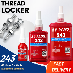 50ML 250ML LOOLIFL Blue Thread Locker 243 Nuts-Bolts Locker Screw Adhesive Lock Tight Seal Fasteners Anaerobic Curing Metal Glue