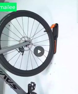 Bộ móc treo xe đạp gắn tường MLH (2 miếng lót) giúp dựng đứng xe đạp lên tường cao cấp tiết kiệm không gian