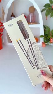 Đũa gỗ cánh gà khảm vàng ECOCO kháng khuẩn chống trượt cao cấp thế hệ mớiĐũa gỗ nguyên khối tự nhiên dễ vệ sinhan toàn