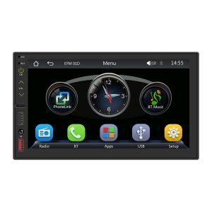 FS02W Car MP5 Player Multimedia Video Player 2 Din FM AM Radio Carplay Android Auto Mirror Link Bluetooth 5.1 Reversing video