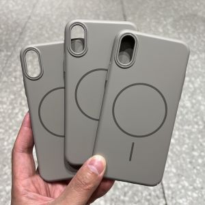 Magnetic Absorption Wireless Charging Case Ultra-Thin Full Coverage Matte Grey for Apple iPhone X/XS MagSafe Compatible