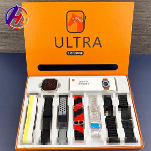 🎁 GT Original Product + FREE Shipping 🎁 2026 Smart watch Ultra 7 in 1 Waterproof 7 Straps Men Women Bluetooth Call Heart rate Wireless Charging Fitness Bracelet Smartwatch set True screw true buckle