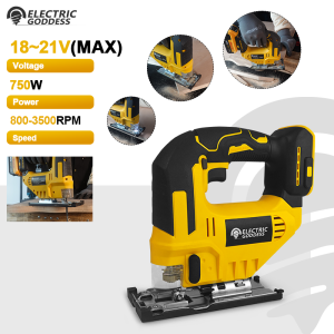 Electric Goddess Cordless Electric Jig Saw Portable Multi-Function Saw Vertical Wood Power Tool For Dewalt 20V Battery Pin
