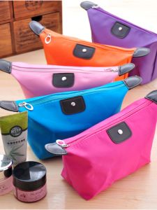 Portable Travel Makeup Bag Simple Cosmetic Storage Pouch Cute Korean Style Small Size Toiletry Kit