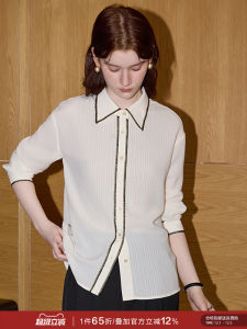 Áo Sơ Mi Nữ KUHNMARVIN Cổ Polo Dài Tay Thường Ngày Mùa Xuân 2025 Phong Cách Mới Đơn Giản Nhẹ Nhàng Thân Thiện Với Da