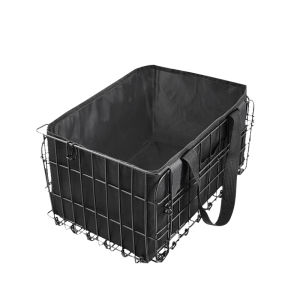 1 Giỏ Xe Đạp Gấp Gọn Khổng Lồ Có Túi Lót Có Thể Tháo Rời Tay Cầm Kim Loại Tháo Nhanh Phụ Kiện Cho Xe Đạp Dùng Được Cho Cả Phía Trước/Việc Sau