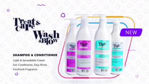 INAURA Treat & Care / Wash Dan Blow Conditioner Pouch Kemasan Botol 1000ml Rambut Berminyak Ketombe