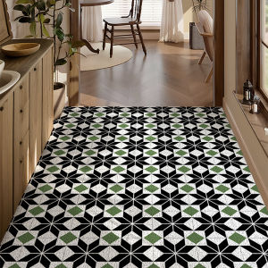 Customizable Entrance Door Mat Nordic Style Doorway Rug Anti-Slip Home Floor Carpet Silk Circle Pad Custom Size Mat