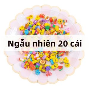 Bộ Tẩy Mini Hình Động Vật Hoạt Hình Không Gian Hình Trái Cây 20/40/100/200 Chiếc Văn Phòng Phẩm Phần Thưởng Quà Tặng Để Bàn Thú Cưng Carnival Chất Liệu TPR ZYF