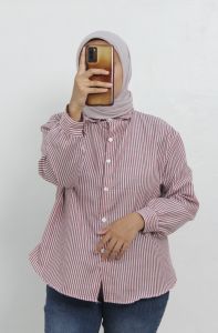 Shaka Collections Kemeja Salur Wanita /Atasan wanita
