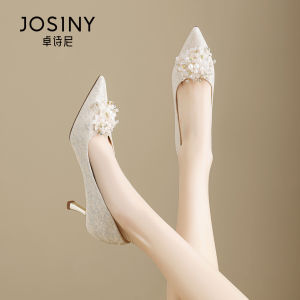 Josiny | Sharp Toe Beautiful Bridal Wedding High Heels