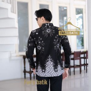New Arrival kemeja batik pria premium MAHARDIKA hitam lapis furing/kemeja batik slimfit pria warna hitam/kemeja batik viral terbaru