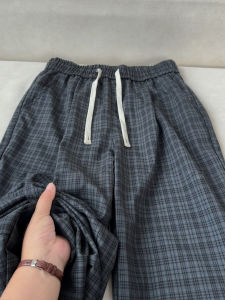 กางเกงลำลองชายผ้าไหมน้ำแข็งสไตล์อเมริกันย้อนยุค กางเกงขายาวทรงตรง ทรงหลวม ทรงหลวม กางเกงขายาวลำลองสำหรับคู่รัก
