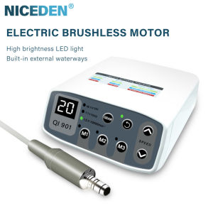 NICEDEN Dental Electric Micromotor Grinding Machine With LED Adjustable Speed 40000 Rpm E-type Connector Micromotor  Dental Endodontic Equipment Work With 1:5 1:1 4:1 Contra Angle