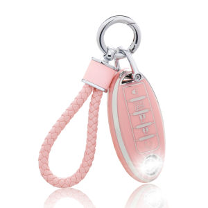 เคสป้องกันกุญแจสีชมพูใส่ได้พอดีกับ Nissan Altima Rogue SENTRA Pathfinder Frontier Maxima Titan Murano kicks Juke Versa Armada GTR