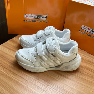 รองเท้ากีฬาสีขาวสำหรับเด็ก รองเท้าเด็กอนุบาล รองเท้าเด็กนักเรียน รองเท้าเด็กชายและเด็กหญิง รองเท้ากีฬาแบบมีฟองน้ำดูดซับแรงกระแทก รองเท้าเด็ก