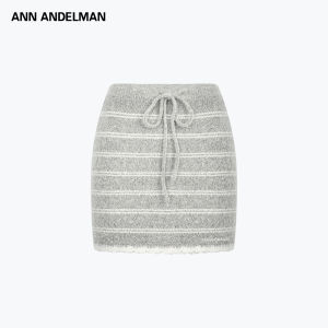ANN ANDELMAN | Striped Lace-up Casual Skirt
