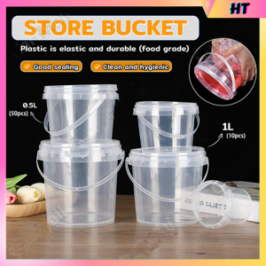 50pcs Multipurpose Stackable Food Storage Containers 500ml - Airtight Sealed Kitchen Pails with Lids