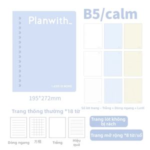 Planwith | Sổ Ghi Chép Lò Xo Bẻ Được