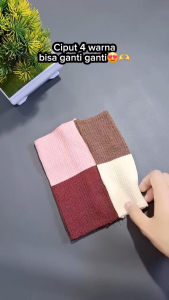 Ciput Rajut Premium Dalaman Hijab Bandana Zigzag 4 Warna Murah Berkualitas Nyaman Dipakai Keseharian