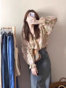 French Elegant Retro Sweet Loose Floral Shirt