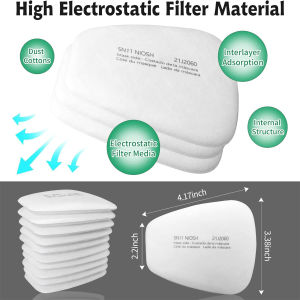 5N11 Dust Cotton Filter Paper 501 Holder For 3M 6001/6200/7502/6800 Chemical Spraying Painting Respirator Gas Mask Accessories